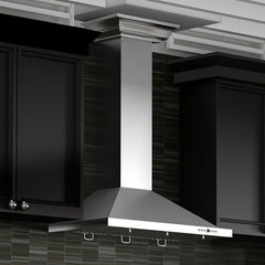 ZLINE 30 in. Convertible Vent Wall Mount Range Hood in Stainless Steel with Crown Molding, KBCRN-30 - Smart Kitchen Lab