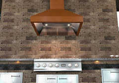 ZLINE 30 in. Copper Wall Range Hood with Crown Molding, 8667C-30 - Smart Kitchen Lab