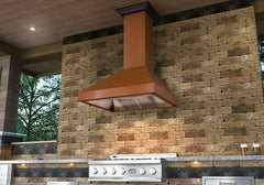 ZLINE 30 in. Copper Wall Range Hood with Crown Molding, 8667C-30 - Smart Kitchen Lab