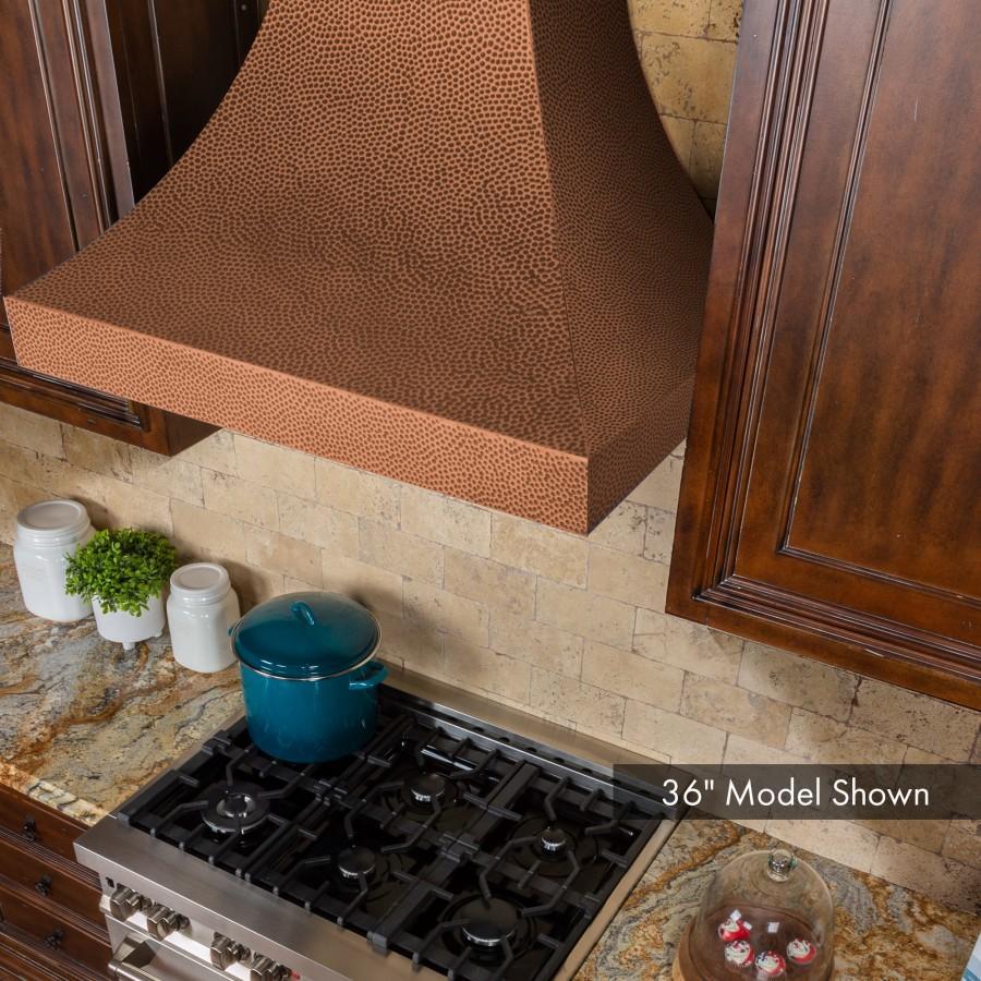 ZLINE 30 in. Designer Series Hand-Hammered Copper Finish Wall Range Hood, 8632H-30 - Smart Kitchen Lab