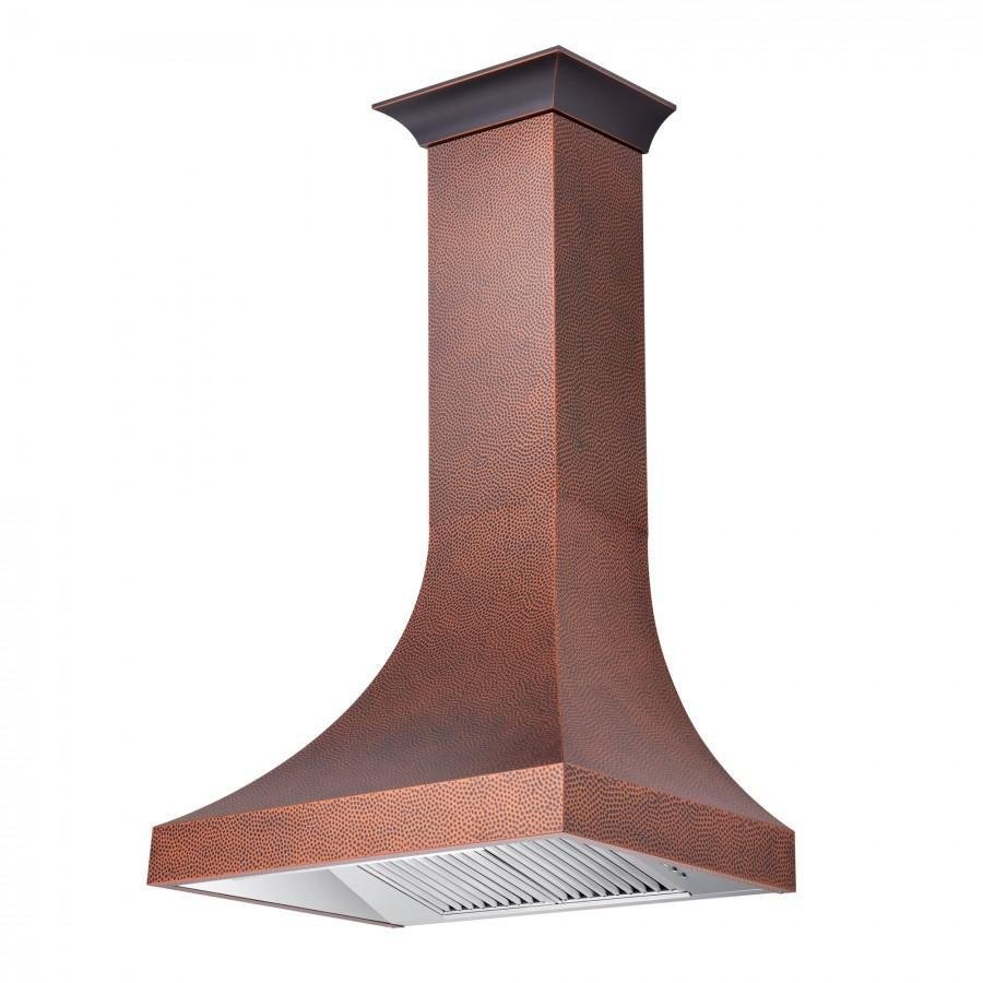 ZLINE 30 in. Designer Series Hand-Hammered Copper Finish Wall Range Hood, 8632H-30 - Smart Kitchen Lab