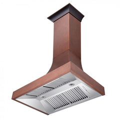 ZLINE 30 in. Designer Series Hand-Hammered Copper Finish Wall Range Hood, 8632H-30 - Smart Kitchen Lab