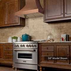 ZLINE 30 in. Designer Series Hand-Hammered Copper Finish Wall Range Hood, 8632H-30 - Smart Kitchen Lab