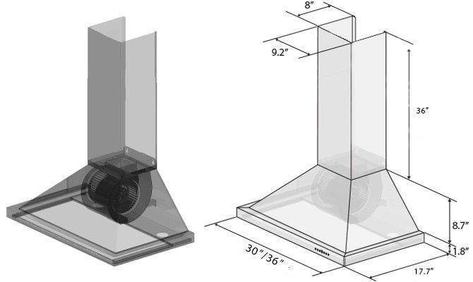 ZLINE 30 in. Oil-Rubbed Bronze Wall Range Hood 8KBB-30 - Smart Kitchen Lab