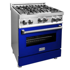 ZLINE 30 in. Professional Gas Burner/Gas Oven Stainless Steel Range with Brass Burners, RG-BR-30 - Smart Kitchen Lab