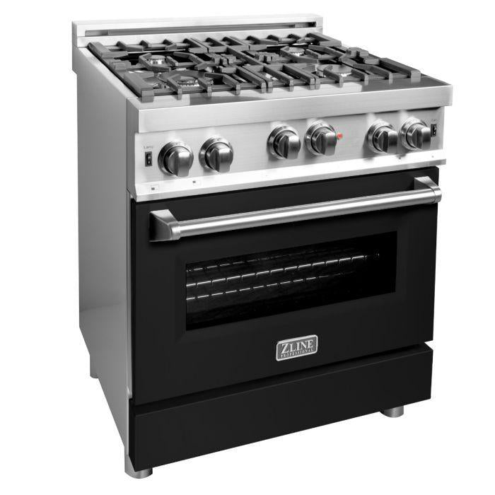 ZLINE 30 in. Professional Gas Burner/Gas Oven Stainless Steel Range with Brass Burners, RG-BR-30 - Smart Kitchen Lab