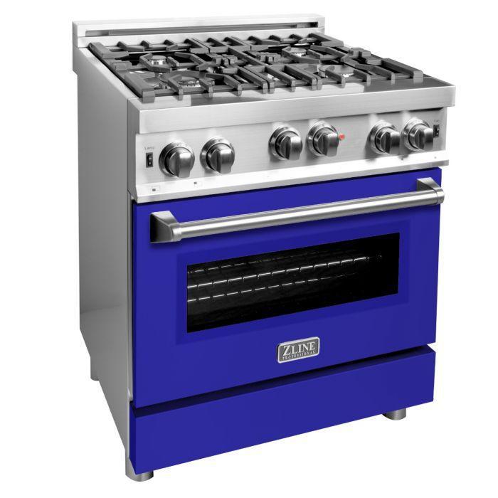 ZLINE 30 in. Professional Gas Burner/Gas Oven Stainless Steel Range with Brass Burners, RG-BR-30 - Smart Kitchen Lab