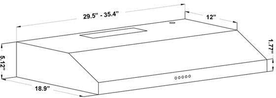 ZLINE 30 in. Stainless Steel Under Cabinet Range Hood, 615-30 - Smart Kitchen Lab