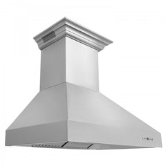 ZLINE 30 in. Stainless Steel Wall Range Hood with Built-in CrownSound® Bluetooth Speakers, 667CRN-BT-30 - Smart Kitchen Lab