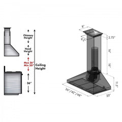 ZLINE 30 in. Stainless Steel Wall Range Hood with Built-in CrownSound® Bluetooth Speakers, KL3CRN-BT-30 - Smart Kitchen Lab