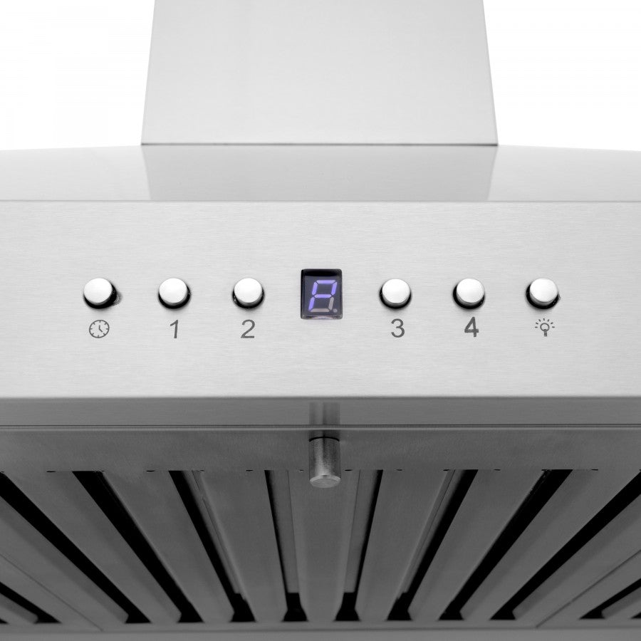 ZLINE 30 in. Stainless Steel Wall Range Hood with Built-in CrownSound® Bluetooth Speakers, KL3CRN-BT-30 - Smart Kitchen Lab