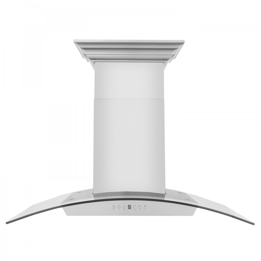 ZLINE 30 in. Stainless Steel Wall Range Hood with Built-in CrownSound® Bluetooth Speakers, KZCRN-BT-30 - Smart Kitchen Lab