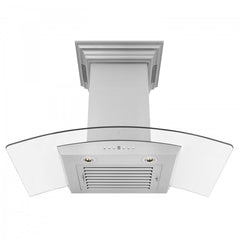 ZLINE 30 in. Stainless Steel Wall Range Hood with Built-in CrownSound® Bluetooth Speakers, KZCRN-BT-30 - Smart Kitchen Lab