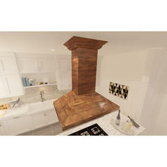 ZLINE 30 in. Wooden Island Range Hood, Crown Molding, KBiRR-30 - Smart Kitchen Lab