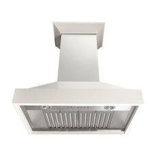 ZLINE 30 in. Wooden Wall Mount Range Hood in White, KBTT-30 - Smart Kitchen Lab