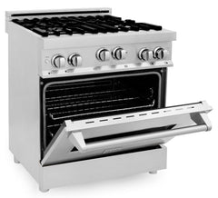 ZLINE 30 Inch. Professional Gas Range in Stainless Steel, RG30 - Smart Kitchen Lab