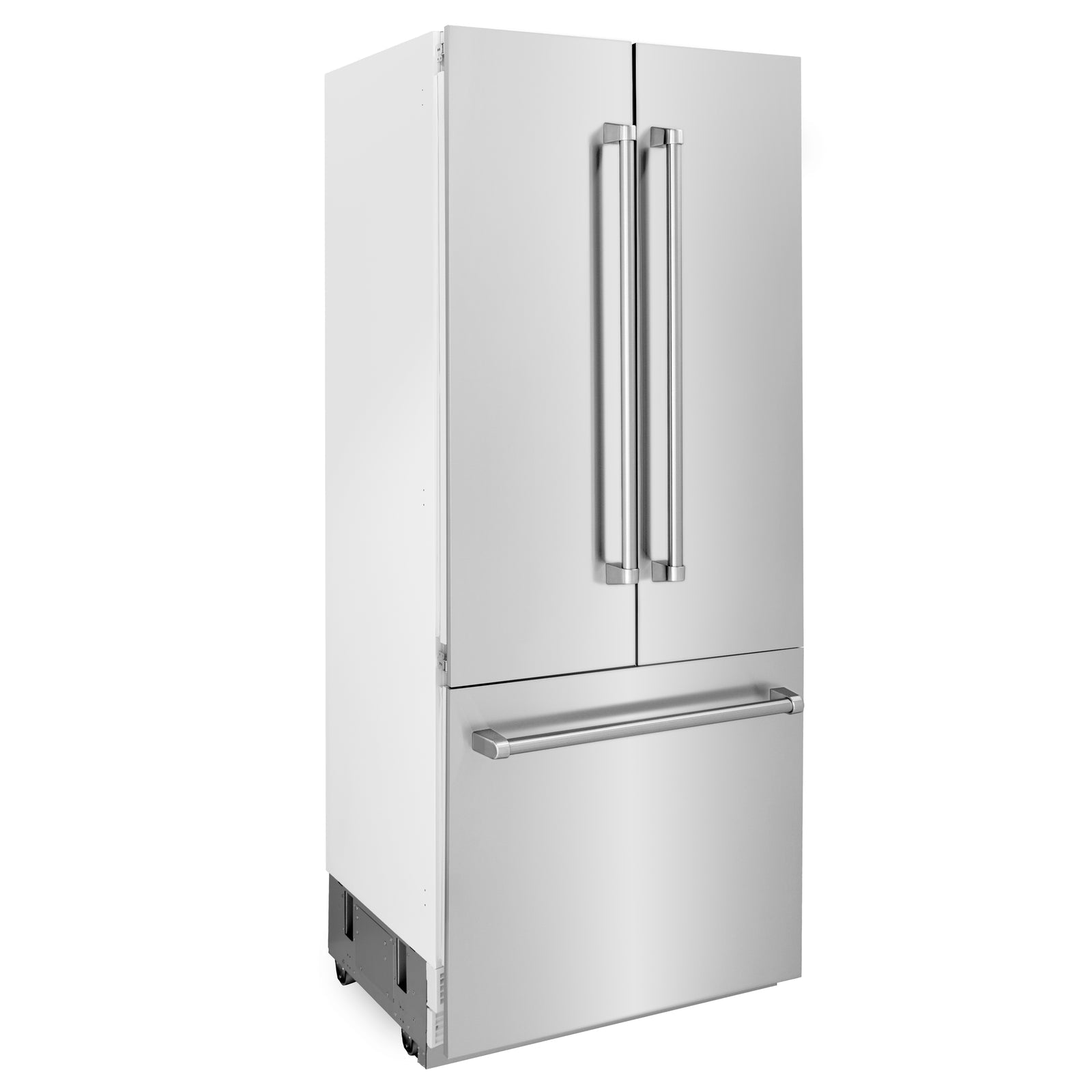 ZLINE 36 In. 19.6 cu. ft. Built-In 3-Door French Door Refrigerator with Internal Water and Ice Dispenser in Stainless Steel, RBIV-304-36 - Smart Kitchen Lab