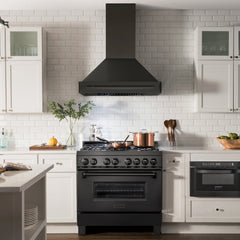 ZLINE 36 In. Black Stainless Steel Range Hood with Black Stainless Steel Handle, BS655-36-BS - Smart Kitchen Lab
