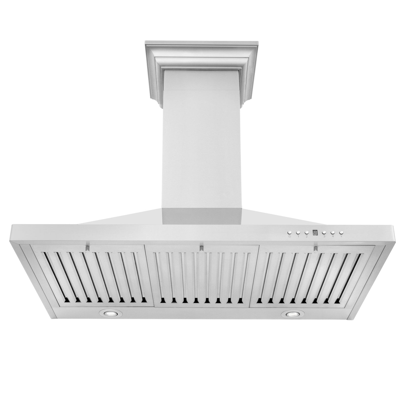 ZLINE 36 in. Convertible Vent Wall Mount Range Hood in Stainless Steel with Crown Molding, KBCRN-36 - Smart Kitchen Lab