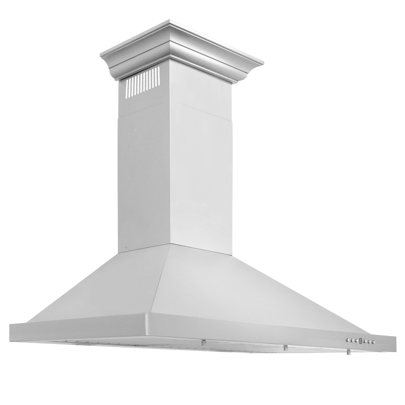 ZLINE 36 in. Convertible Vent Wall Mount Range Hood in Stainless Steel with Crown Molding, KBCRN-36 - Smart Kitchen Lab