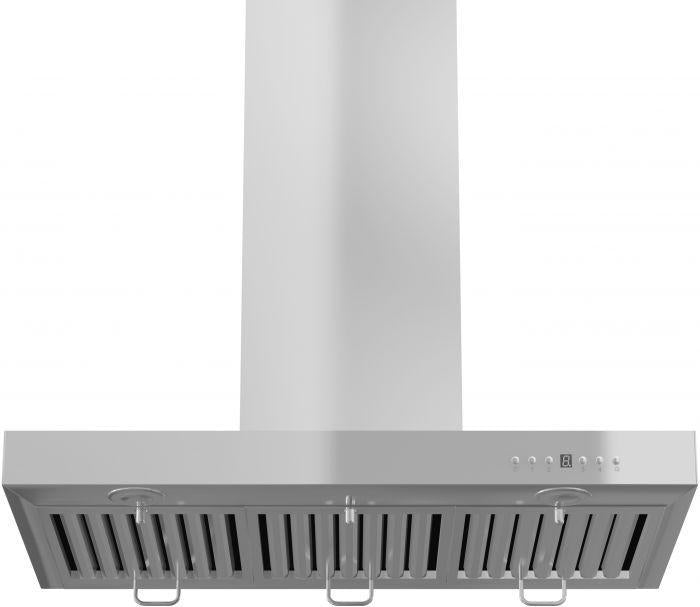 ZLINE 36 in. Convertible Vent Wall Mount Range Hood in Stainless Steel with Crown Molding, KECRN-36 - Smart Kitchen Lab