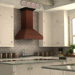 ZLINE 36 in. Copper Wall Range Hood 8667E-36, Crown Molding - Smart Kitchen Lab