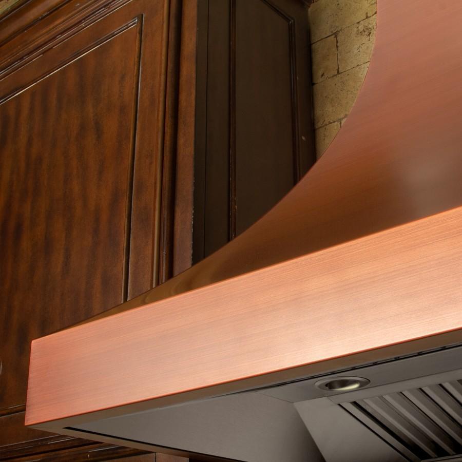 ZLINE 36 in. Designer Series Copper Finish Wall Range Hood, 8632C-36 - Smart Kitchen Lab