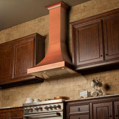 ZLINE 36 in. Designer Series Copper Finish Wall Range Hood, 8632C-36 - Smart Kitchen Lab