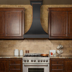 ZLINE 36 in. Designer Series Oil-Rubbed Bronze Wall Range Hood, 8632B-36 - Smart Kitchen Lab