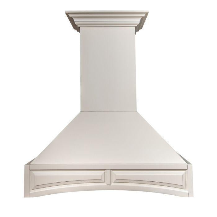 ZLINE 36 in. Designer Wooden Wall Mount Range Hood in White, 321TT-36 - Smart Kitchen Lab