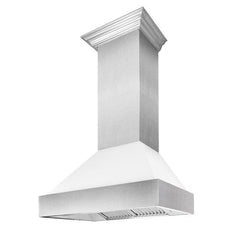 ZLINE 36 in. DuraSnow® Finish Range Hood with White Matte Shell, 8654WM-36 - Smart Kitchen Lab