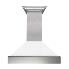 ZLINE 36 in. DuraSnow® Finish Range Hood with White Matte Shell, 8654WM-36 - Smart Kitchen Lab