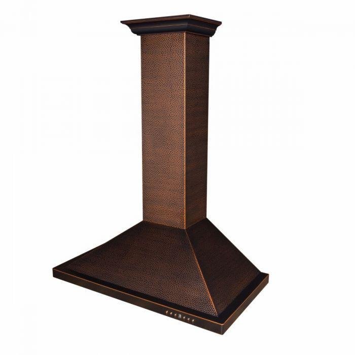 ZLINE 36 in. Hand-Hammered Copper Finish Wall Range Hood, 8KBH-36 - Smart Kitchen Lab