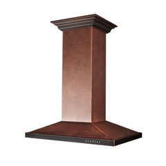 ZLINE 36 in. Hand Hammered Copper Island Range Hood, 8GL2Hi-36 - Smart Kitchen Lab