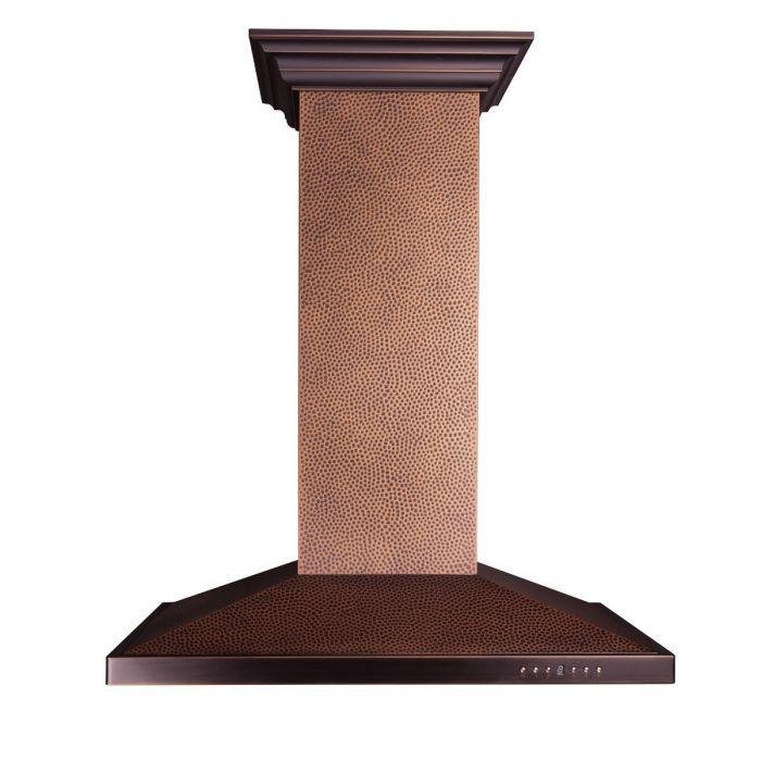 ZLINE 36 in. Hand Hammered Copper Island Range Hood, 8GL2Hi-36 - Smart Kitchen Lab