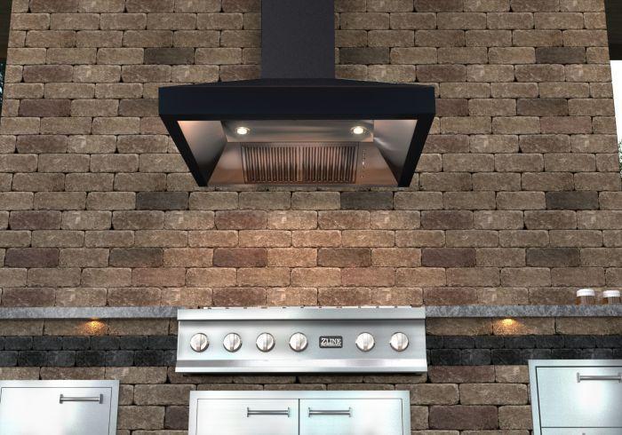 ZLINE 36 in. Oil-Rubbed Bronze Wall Range Hood 8667B-36, 24 in. depth - Smart Kitchen Lab