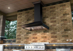 ZLINE 36 in. Oil-Rubbed Bronze Wall Range Hood 8667B-36, 24 in. depth - Smart Kitchen Lab