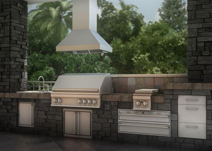 ZLINE 36 in. Outdoor/Indoor Island Stainless Range Hood, 597i-304-36 - Smart Kitchen Lab