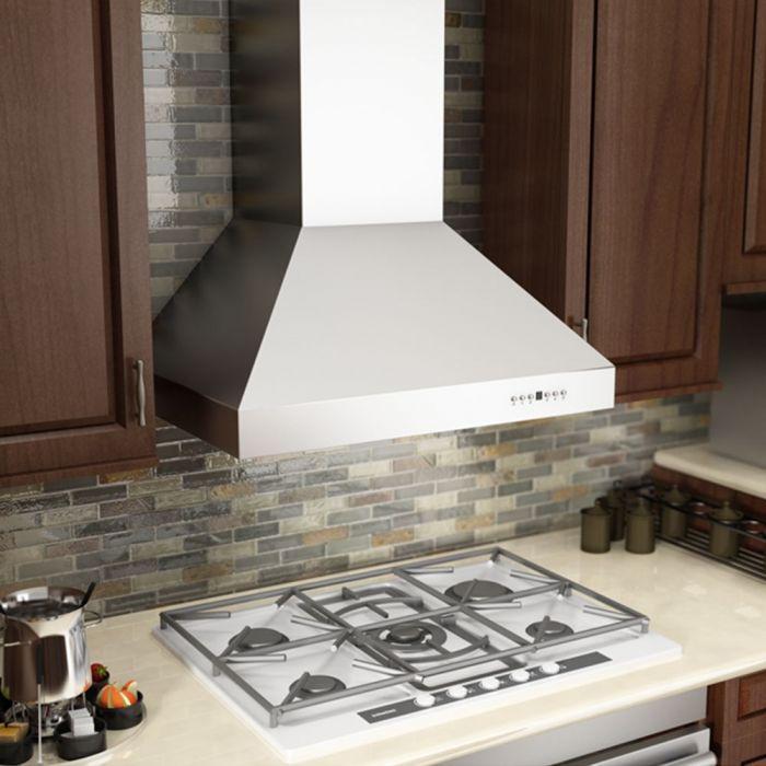 ZLINE 36 in. Professional Ducted Wall Mount Range Hood in Stainless Steel, 667-36 - Smart Kitchen Lab