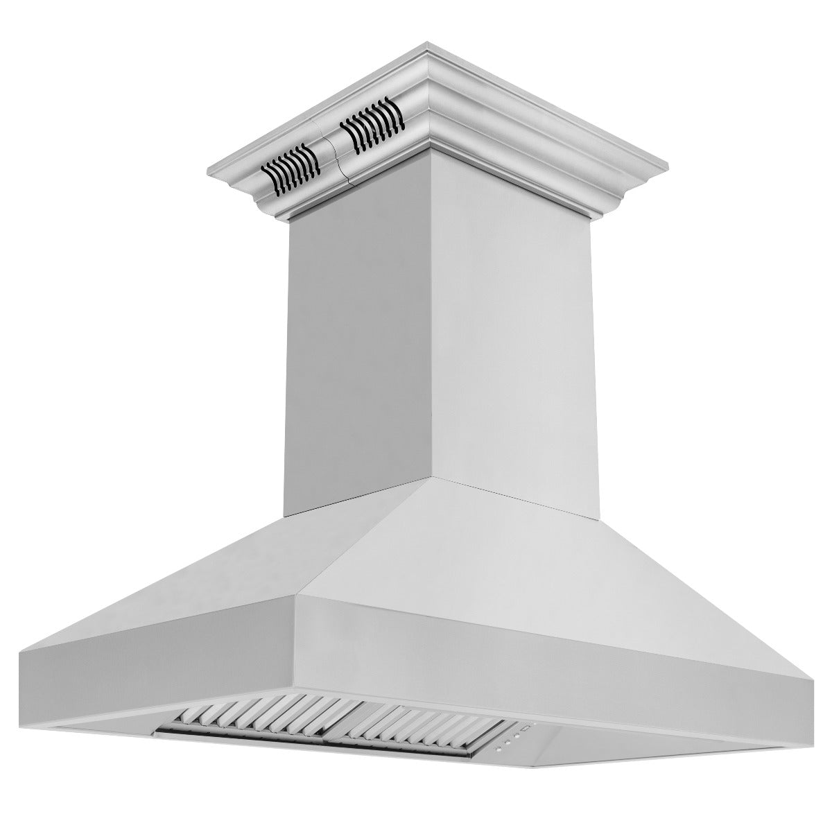 ZLINE 36 in. Professional Wall Mount Range Hood in Stainless Steel with Built-in CrownSound Bluetooth Speakers, 597iCRN-BT-36 - Smart Kitchen Lab