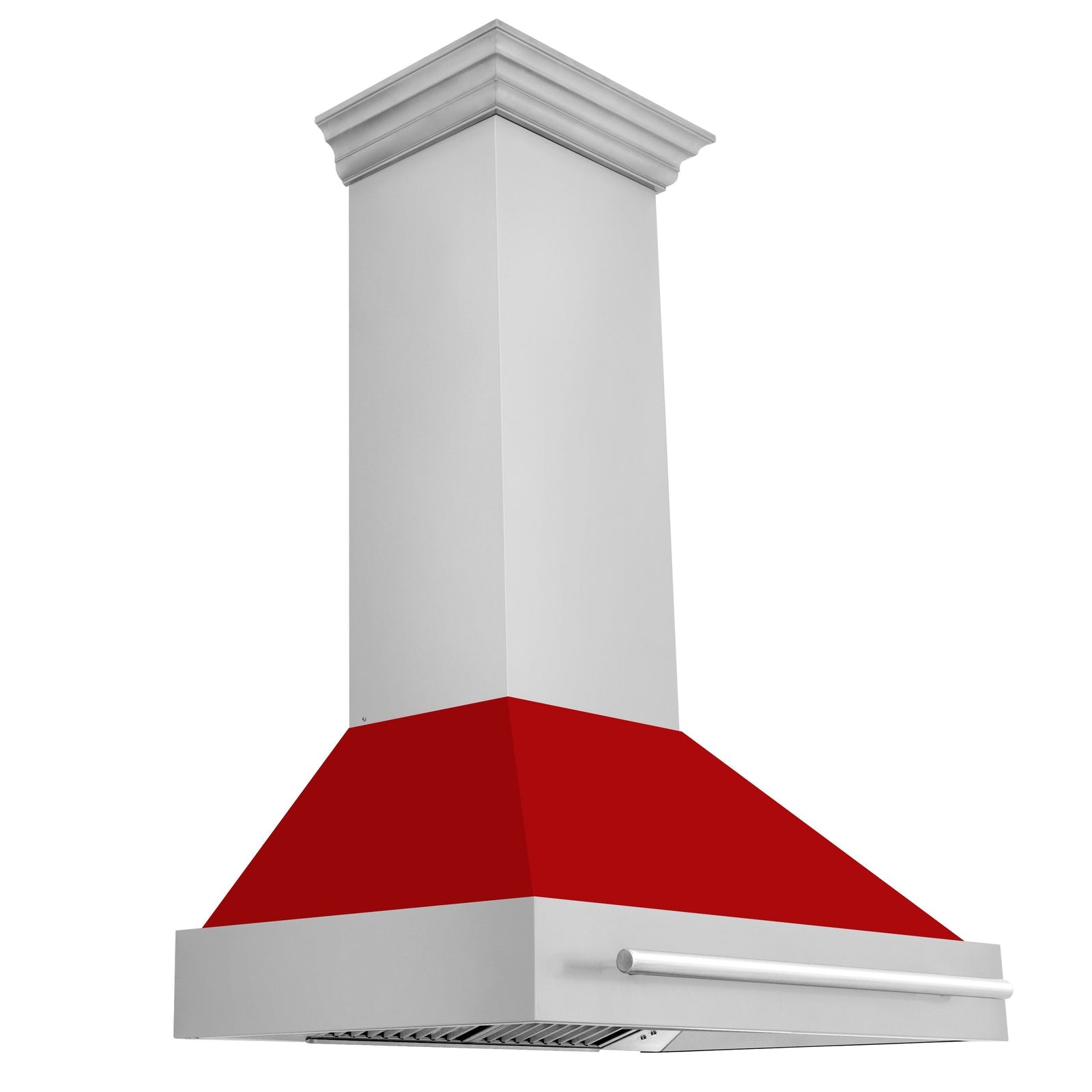 ZLINE 36 In. Stainless Steel Range Hood with Red Matte Shell, 8654STX-RM36 - Smart Kitchen Lab