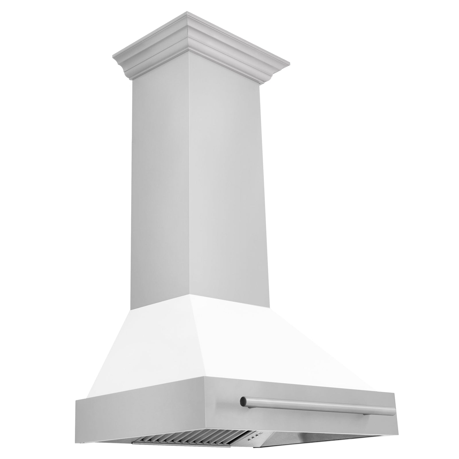 ZLINE 36 In. Stainless Steel Range Hood with White Matte Shell, 8654STX-WM-30 - Smart Kitchen Lab