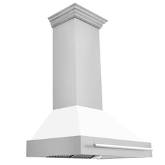 ZLINE 36 In. Stainless Steel Range Hood with White Matte Shell, 8654STX-WM-36 - Smart Kitchen Lab