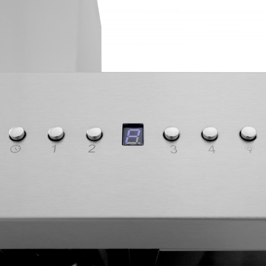 ZLINE 36 in. Stainless Steel Wall Range Hood with Built-in CrownSound® Bluetooth Speakers, 667CRN-BT-36 - Smart Kitchen Lab