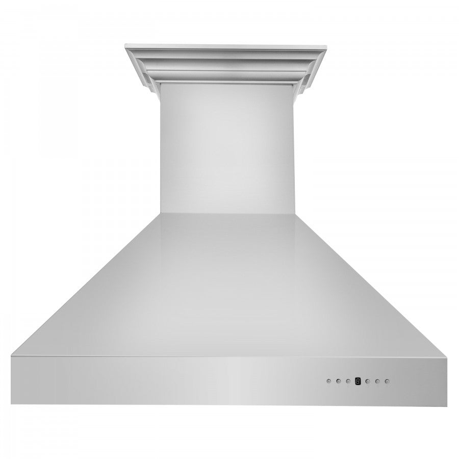 ZLINE 36 in. Stainless Steel Wall Range Hood with Built-in CrownSound® Bluetooth Speakers, 667CRN-BT-36 - Smart Kitchen Lab