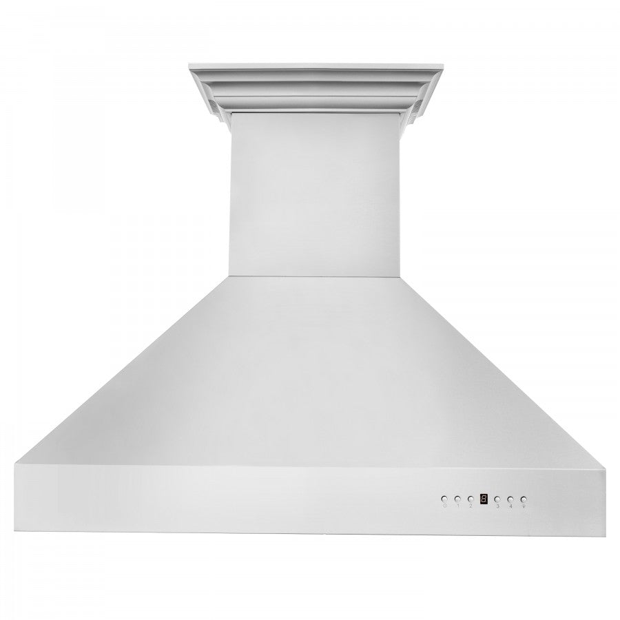 ZLINE 36 in. Stainless Steel Wall Range Hood with Built-in CrownSound® Bluetooth Speakers, 697CRN-BT-36 - Smart Kitchen Lab