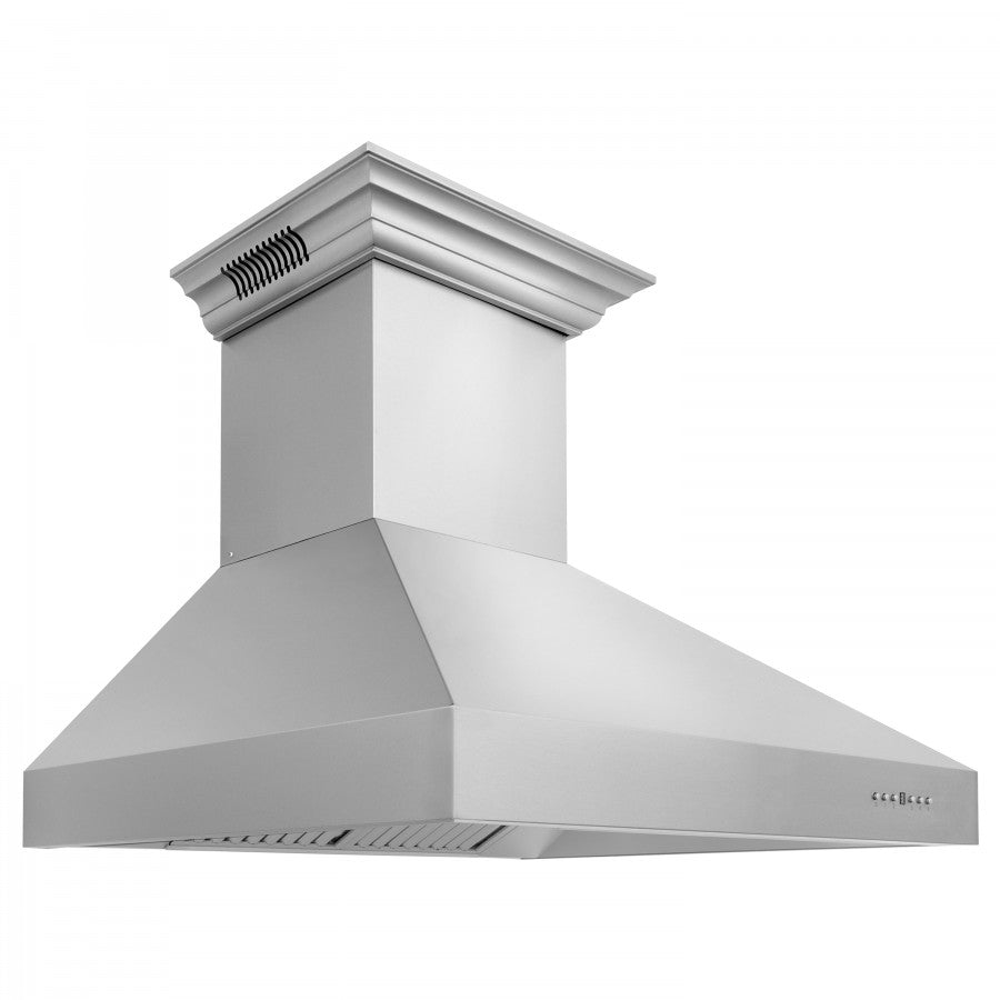 ZLINE 36 in. Stainless Steel Wall Range Hood with Built-in CrownSound® Bluetooth Speakers, 697CRN-BT-36 - Smart Kitchen Lab