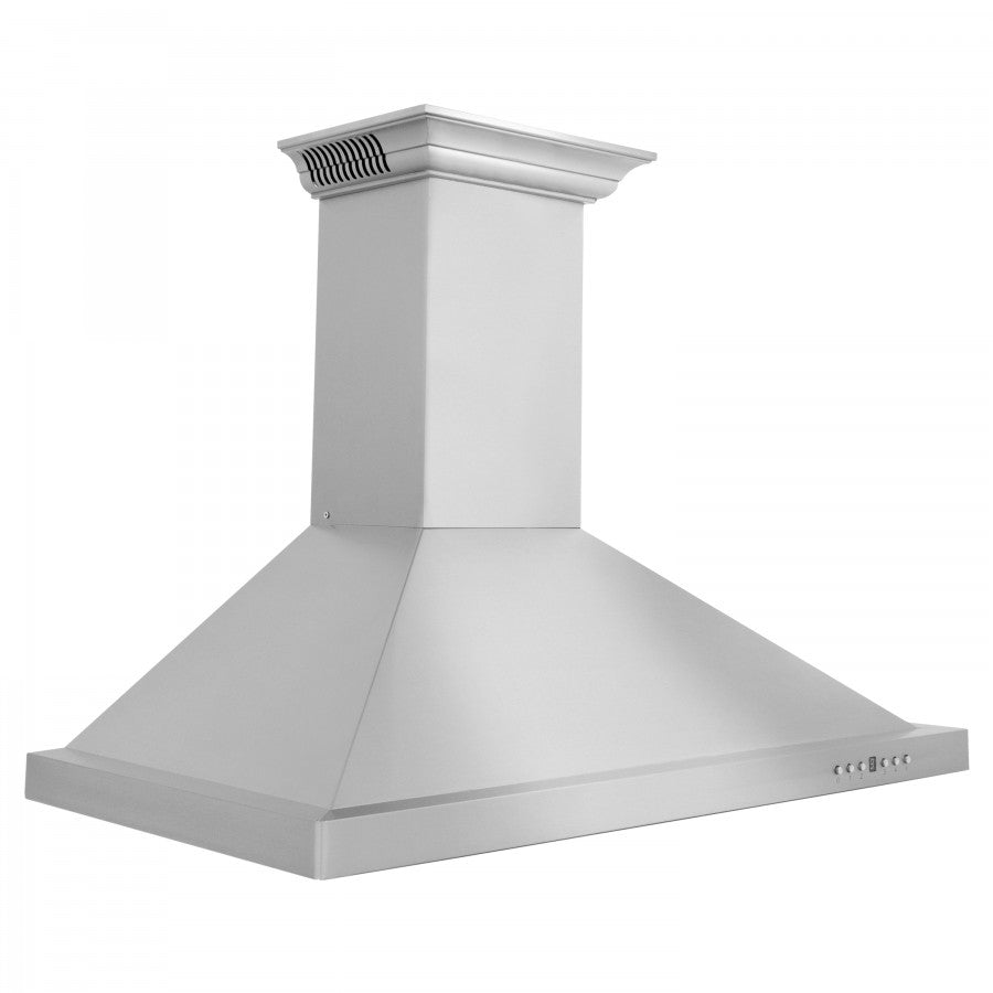 ZLINE 36 in. Stainless Steel Wall Range Hood with Built-in CrownSound® Bluetooth Speakers, KBCRN-BT-36 - Smart Kitchen Lab