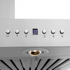 ZLINE 36 in. Stainless Steel Wall Range Hood with Built-in CrownSound® Bluetooth Speakers, KECRN-BT-36 - Smart Kitchen Lab