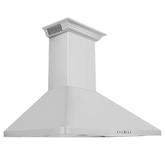 ZLINE 36 in. Wall Mount Range Hood in Stainless Steel with Built-in CrownSound™ Bluetooth Speakers, KF1CRN-BT-36 - Smart Kitchen Lab